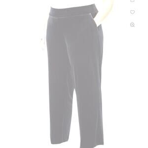 Jones New York Women’s Black Velour Stretch Straight Leg Pants Pull On Size Smal